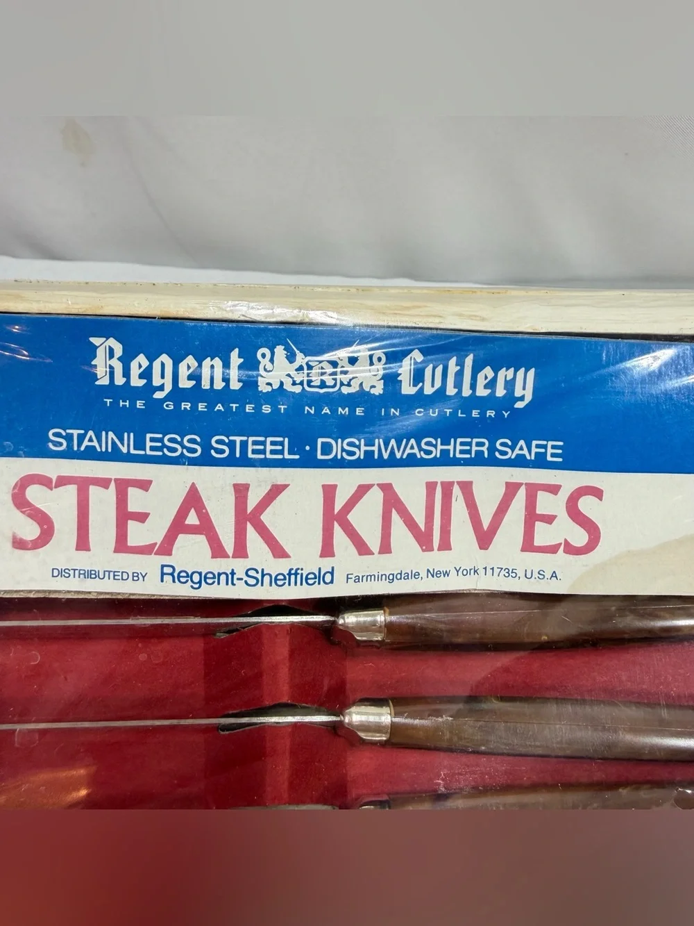 Vintage Cutlery Regent SHEFFIELD Steak Knife Sets ENGLAND STAINLESS 8 Pcs Total
